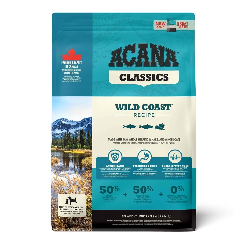 Acana Classics - Wild Coast Köpek Maması 2 Kg - Tüm Irk Ve Yaşam Evreleri İçin