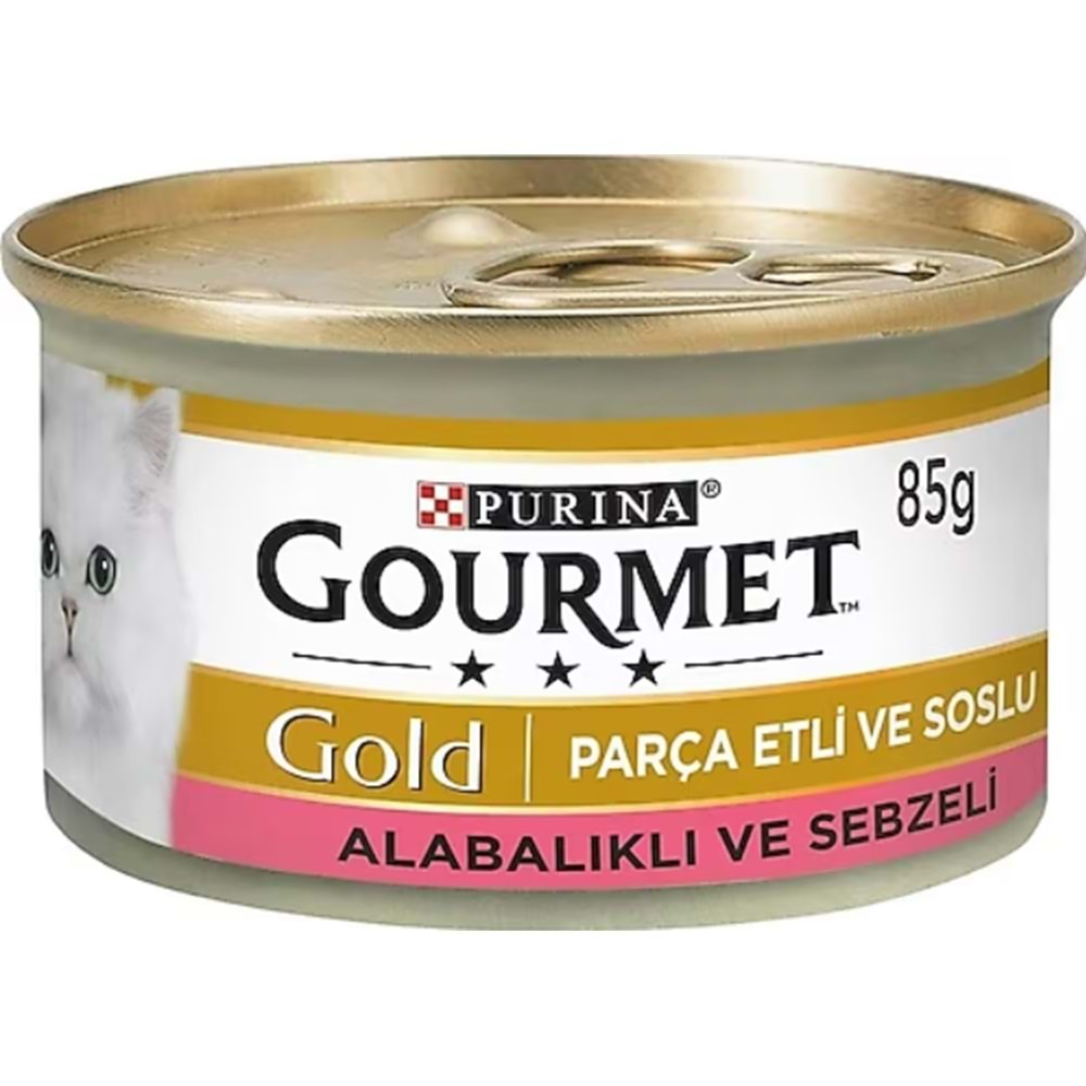 Gold Soslu Alabalik Ve Sebzeli Yetişkin Kedi Konservesi 85 Gr