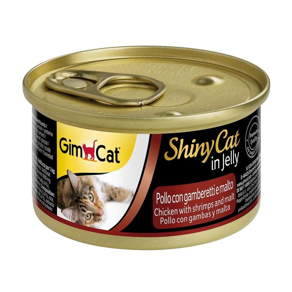 Gimcat Shinycat Tavuk&Karides&Malt Özü Kedi Konservesi 70gr