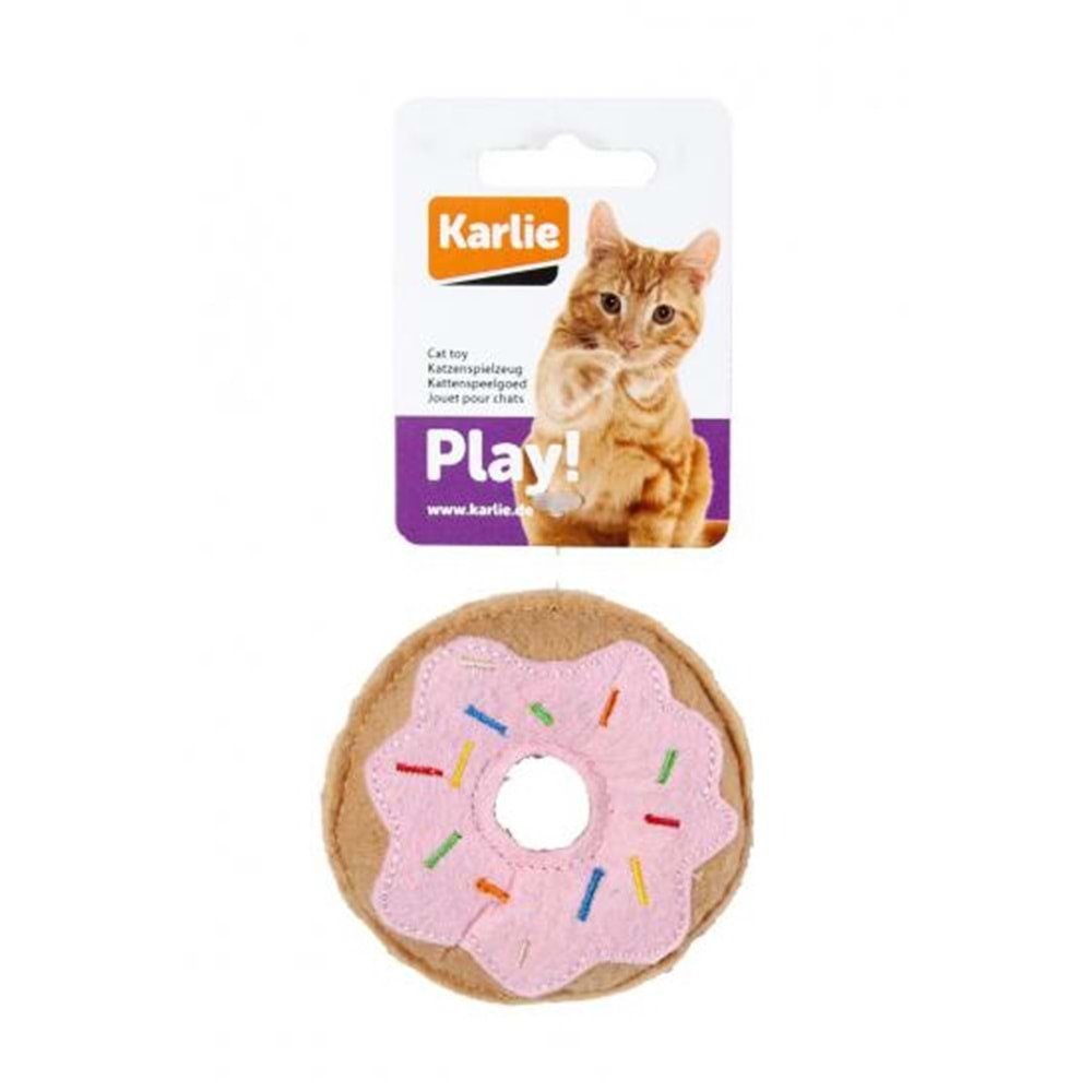 Peluş Kedi Oyuncağı 7,5 Cm Çörek Pembe