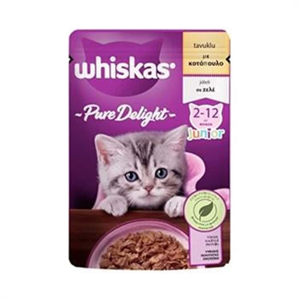 Whiskas Pure Delight Tavuklu Yavru Kedi Maması 85 gr