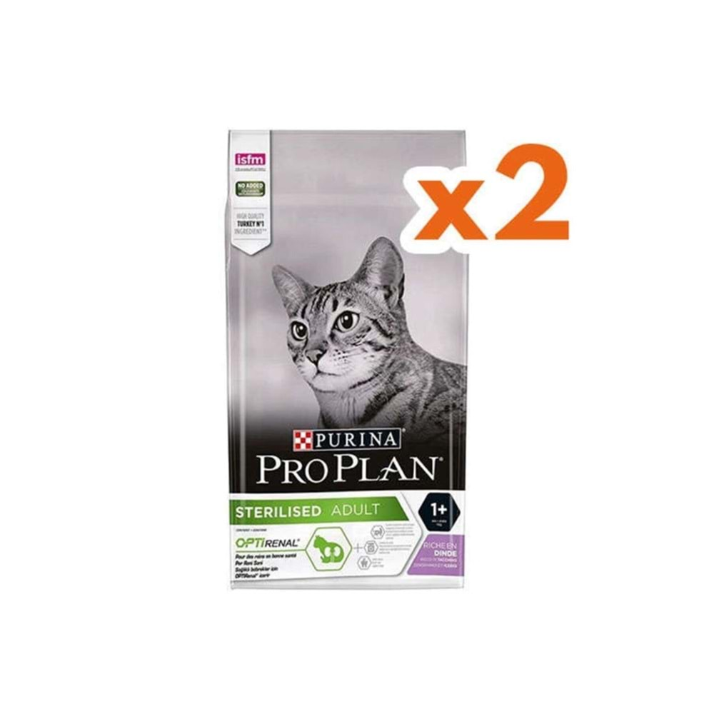 Pro Plan Kısırlaştırılmış Hindi Etli Yetişkin Kedi Maması 10 Kg X 2 Adet