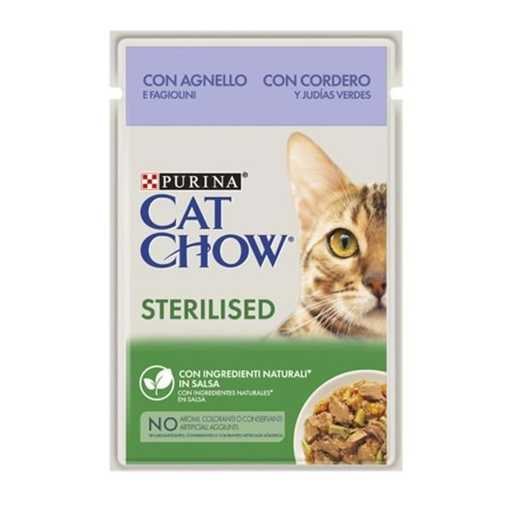 Cat Chow Kuzu Etli Kısırlaştırılmış Yaş Kedi Maması 85gr