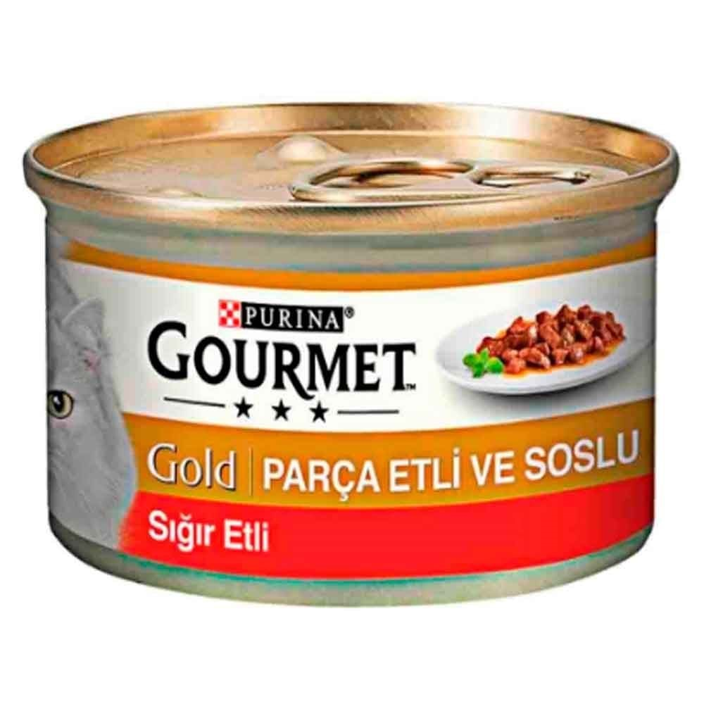 Gourmet Gold Parça Etli Sığır Etli Kedi Konservesi 85Gr.