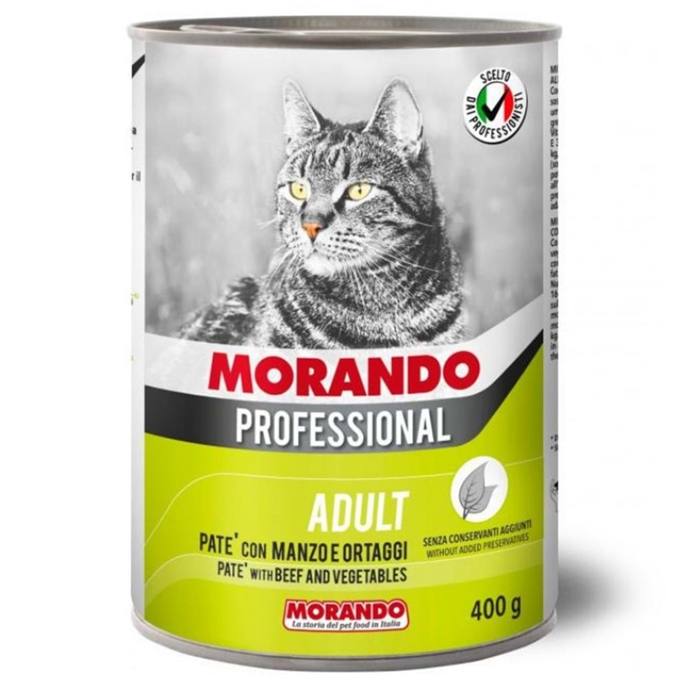 Morando Pate Biftek-Sebzeli Kedi Konservesi 400gr