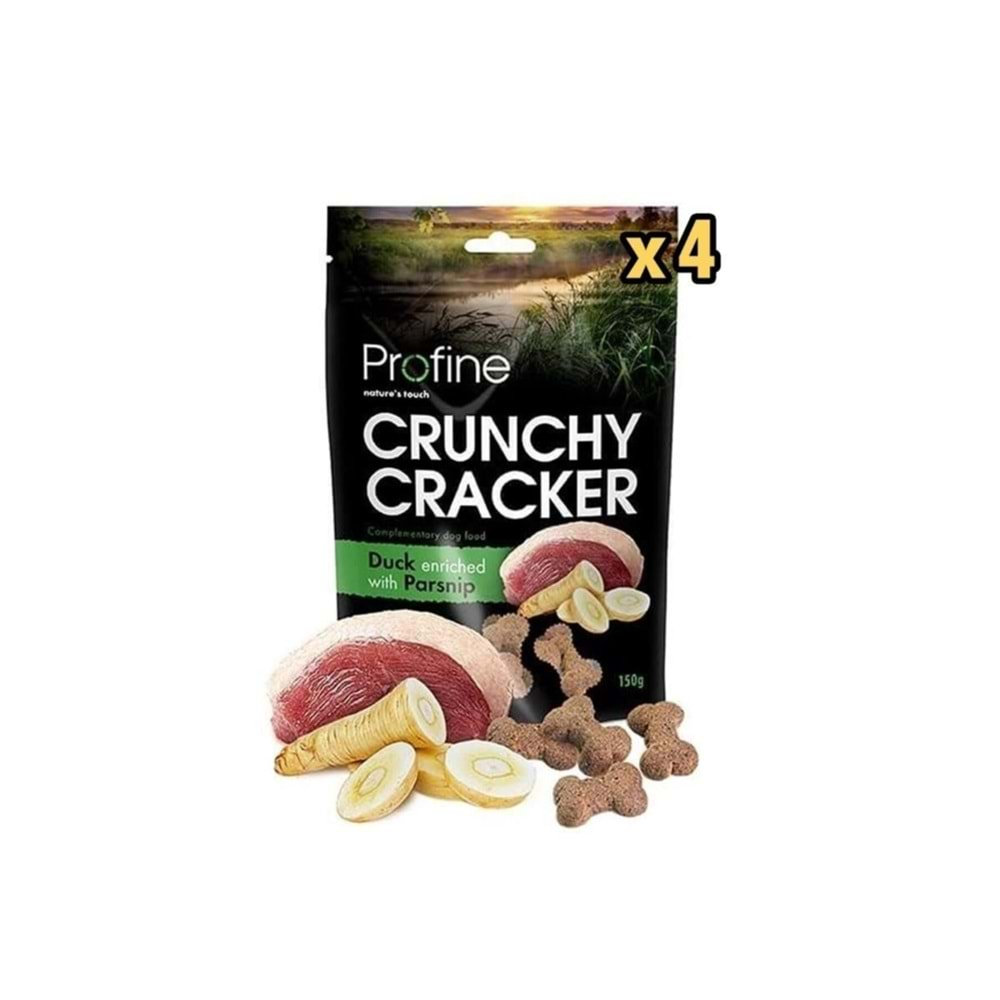 Crunchy Cracker Ördekli Yaban Havuçlu Köpek Krakeri 150 Gr (4 Adet)