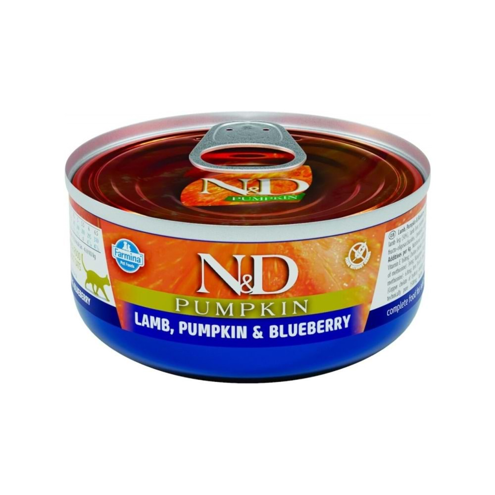 N&D Pumpkin Kedi Konserve Kuzu, Balkabağı&Yaban Mersini 70 gr