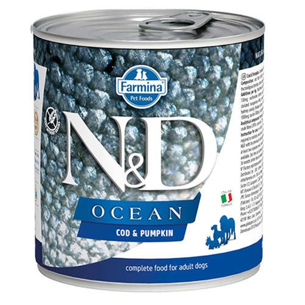 N&D Ocean Morina Balıklı ve Balkabaklı Köpek Konservesi 285 Gr