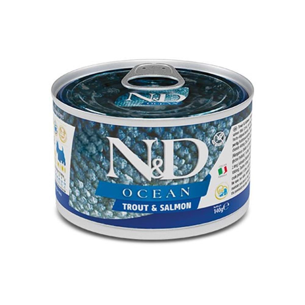 N&D Ocean Alabalık ve Somonlu Mini Irk Konserve Yaş Köpek Maması 140 Gr