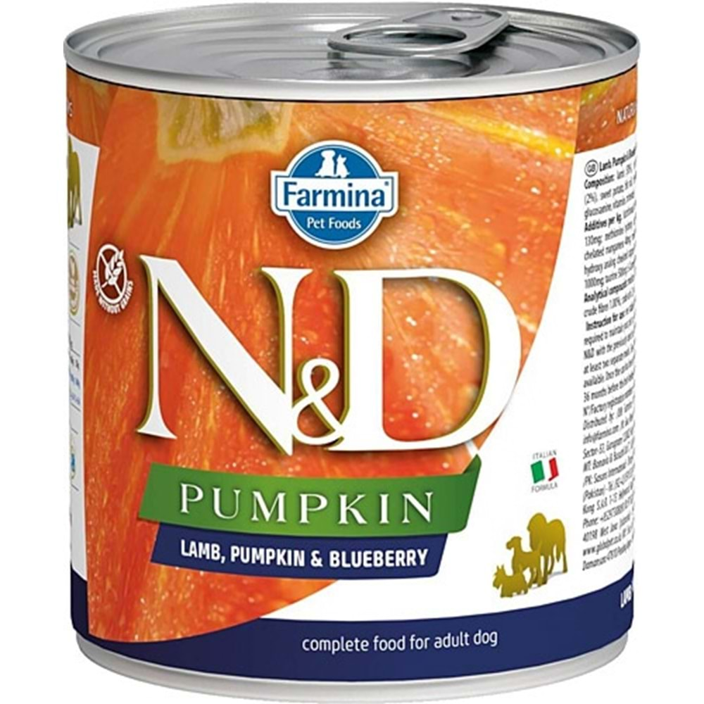 N&D Pumpkin Kuzu Etli Balkabaklı ve Yaban Mersinli 285 gr Yetişkin Konserve Köpek Maması