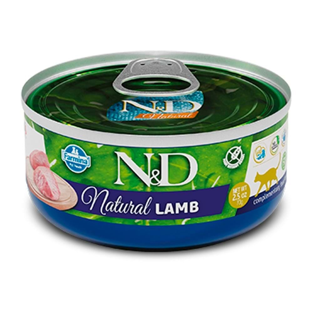 N&D Natural Kuzu Etli Yetişkin Kedi Konservesi 70 Gr