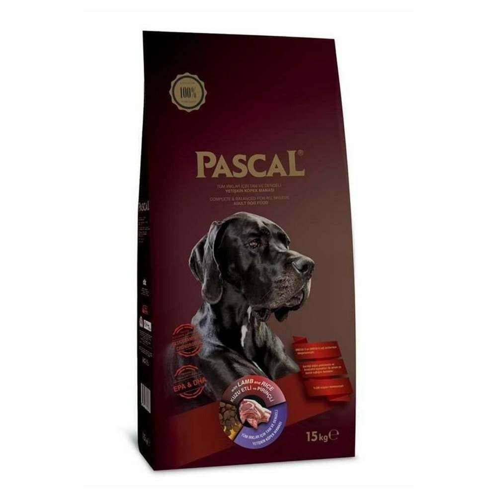 Pascal Kuzu Etli 15 kg Yetişkin Kuru Köpek Maması