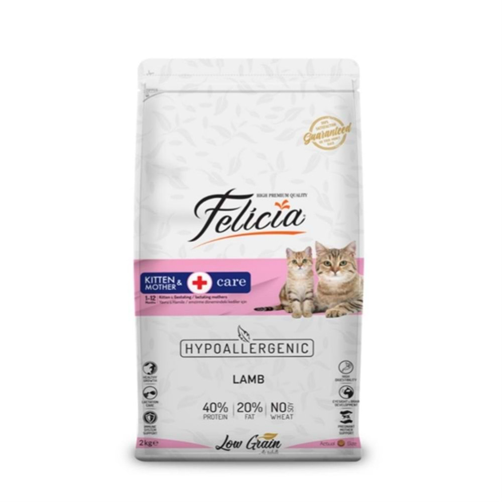 Felicia Kitten & Mother Kuzu Etli 2 kg Yavru Kedi Maması