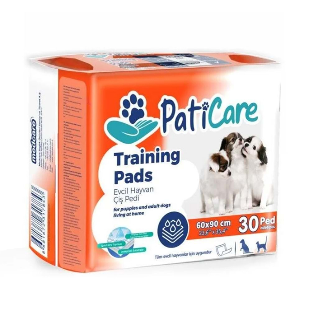 Paticare 60x90 cm 30'lu Kedi Köpek Çiş Pedi