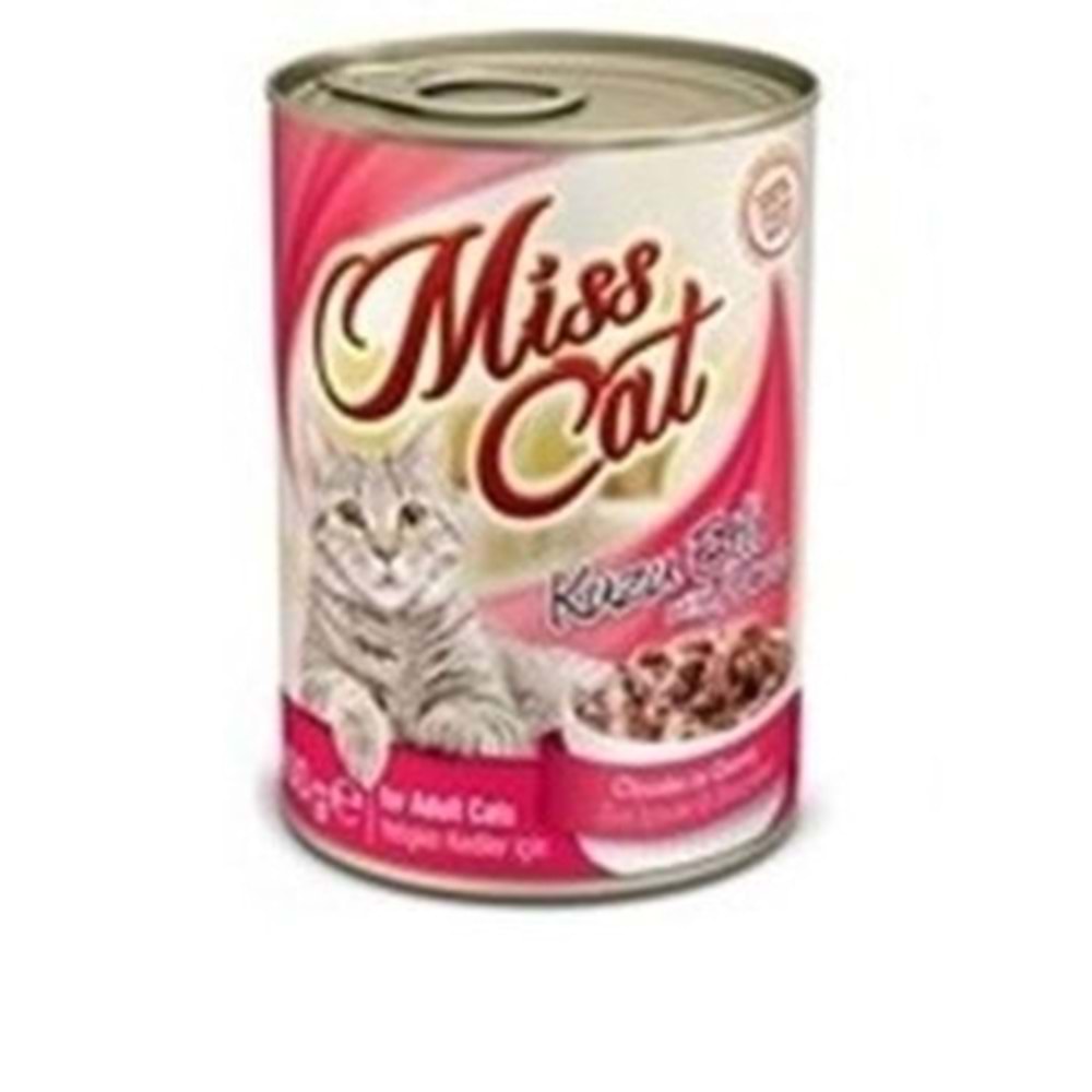 Miss CatSos Içinde Kuzu Eti Parça Taneli Kedi Konserve 400 gr.
