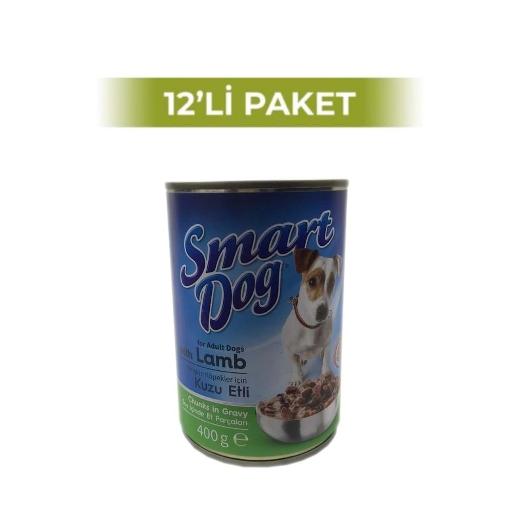 Smart Dog Kuzu Etli Yetişkin Köpek Maması 400 gr 12 Adet