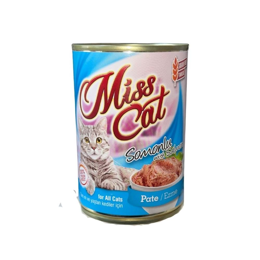 Miss Cat Somonlu Kıyılmış Kedi Yaş Maması 400 gr.
