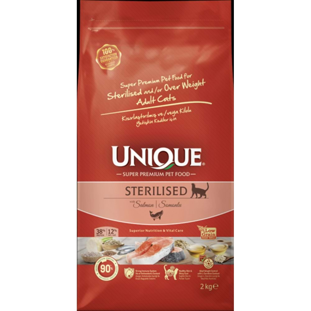 Unique Somonlu 2 kg Kısırlaştırılmış Yetişkin Kedi Maması