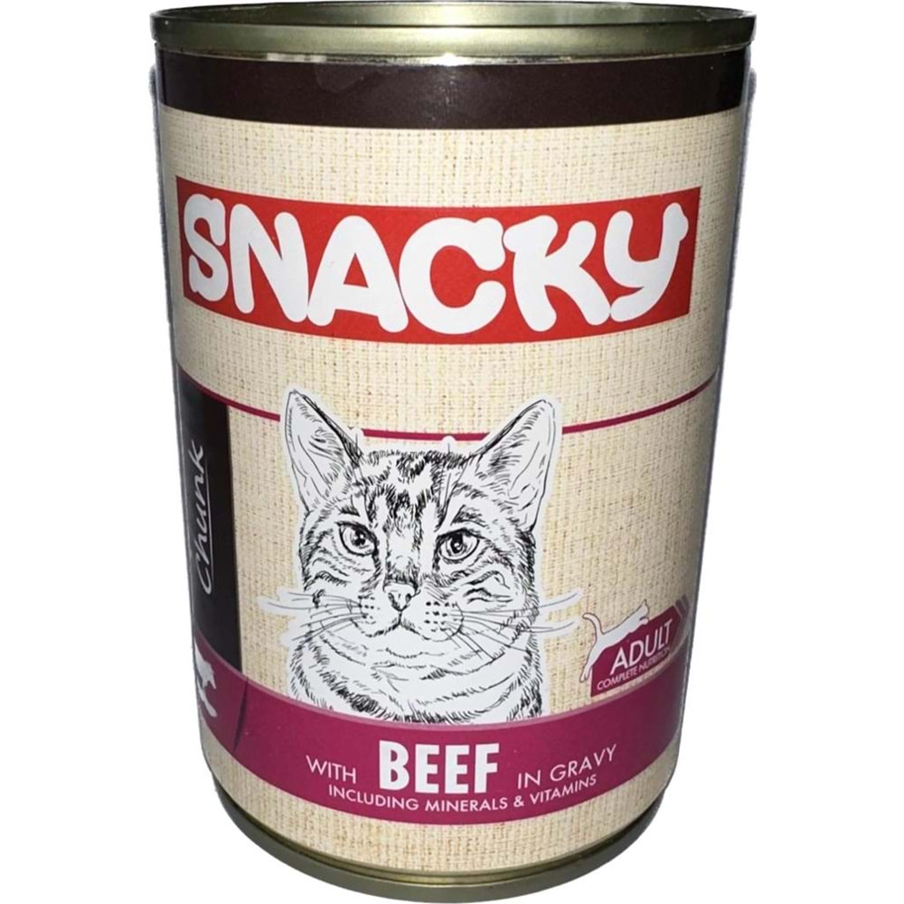 Snacky Sığır Etli Kedi Konserve Yetişkin 400 gr.