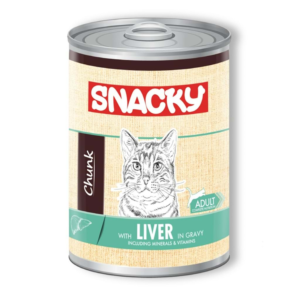 Snacky Ciğerli Kedi Konserve Yetişkin 400 gr.