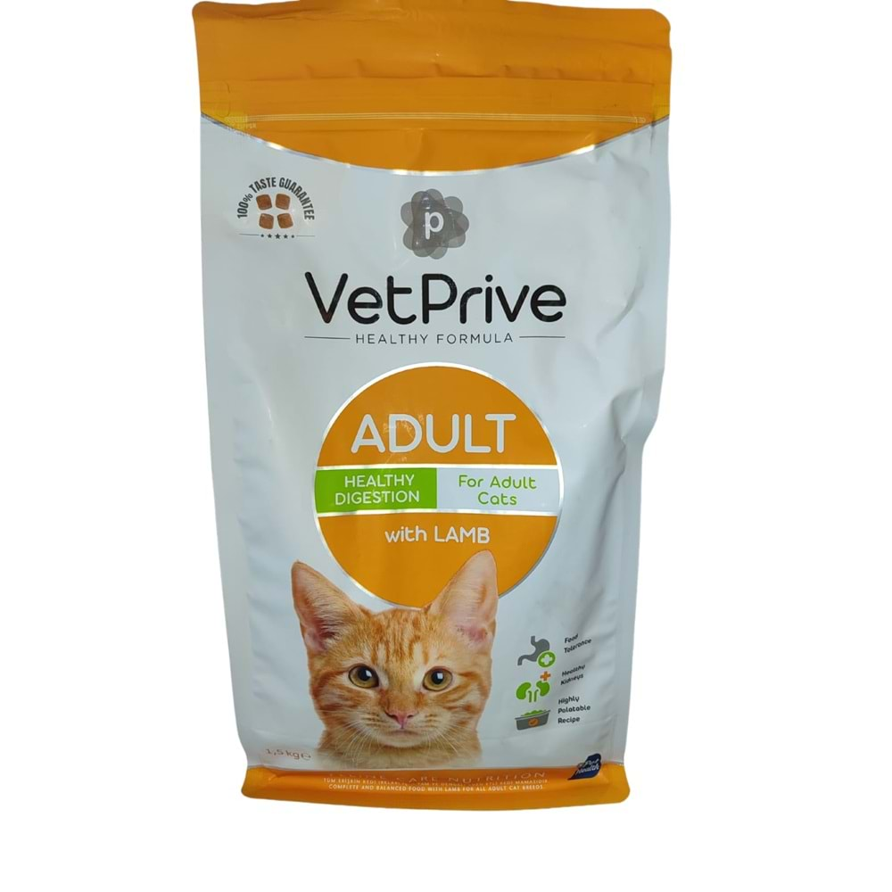 Vet Prive Yetişkin Kuzu Etli Digestion Kedi Maması 1.5 KG