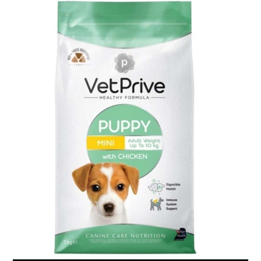 Vet Prive Tavuklu 3 kg Mini ve Küçük Irk Yavru Köpek Maması