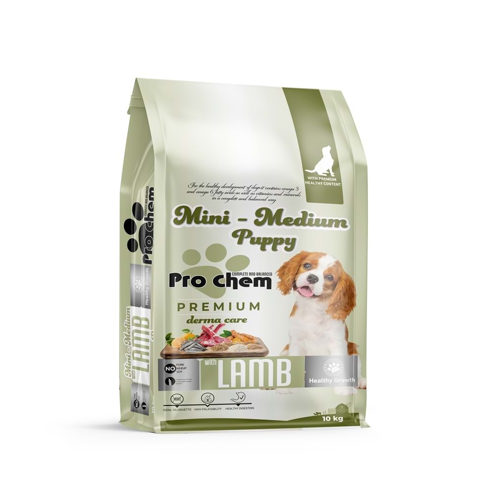 Pro Chem Mini Medium Kuzu Etli Yavru Köpek Maması 10 KG