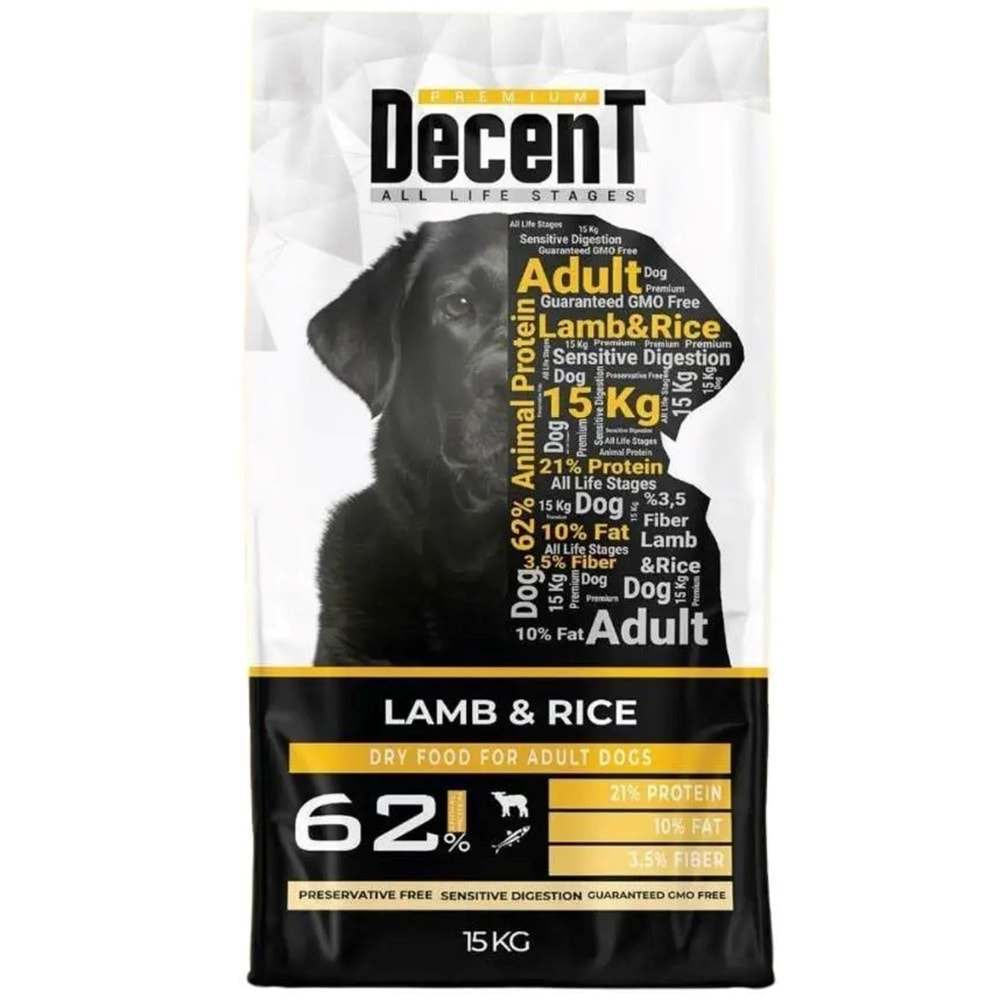 Decent Kuzulu 15 kg Yetişkin Köpek Maması