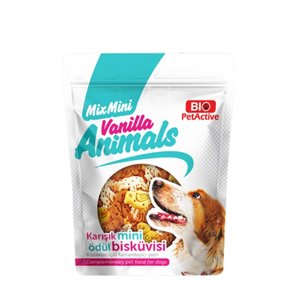 Bio Pet Active Vanilla Animals Karışık Mini Ödül Bisküvisi 200 Gr