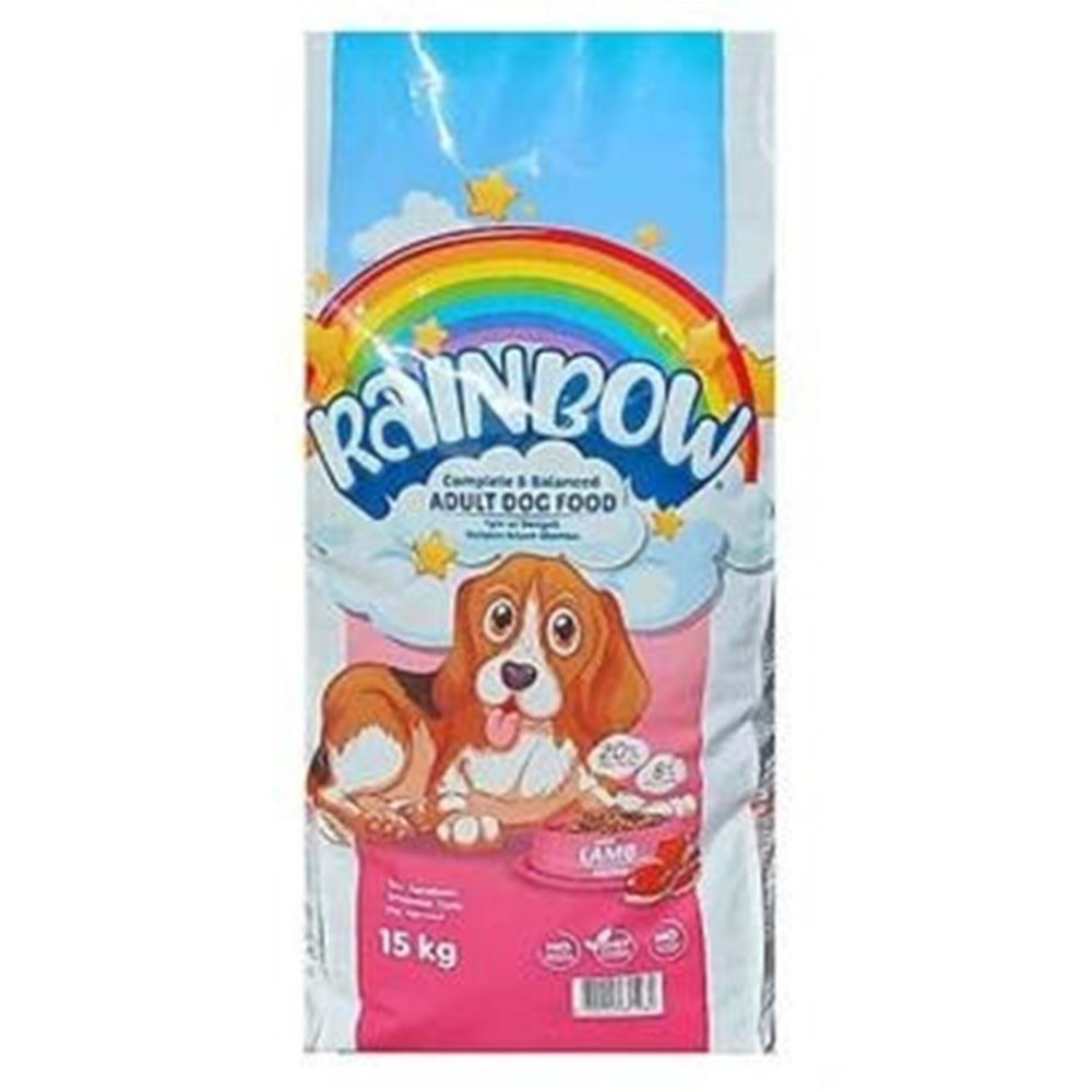 Rainbow Kuzu Etli Yetişkin Köpek Maması 15 Kg