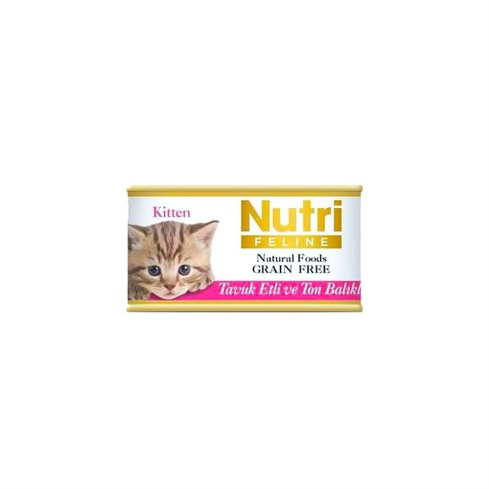 Nutri Feline Tahılsız Tavuk Etli Ve Ton Balıklı Yavru Kedi Konservesi 85gr