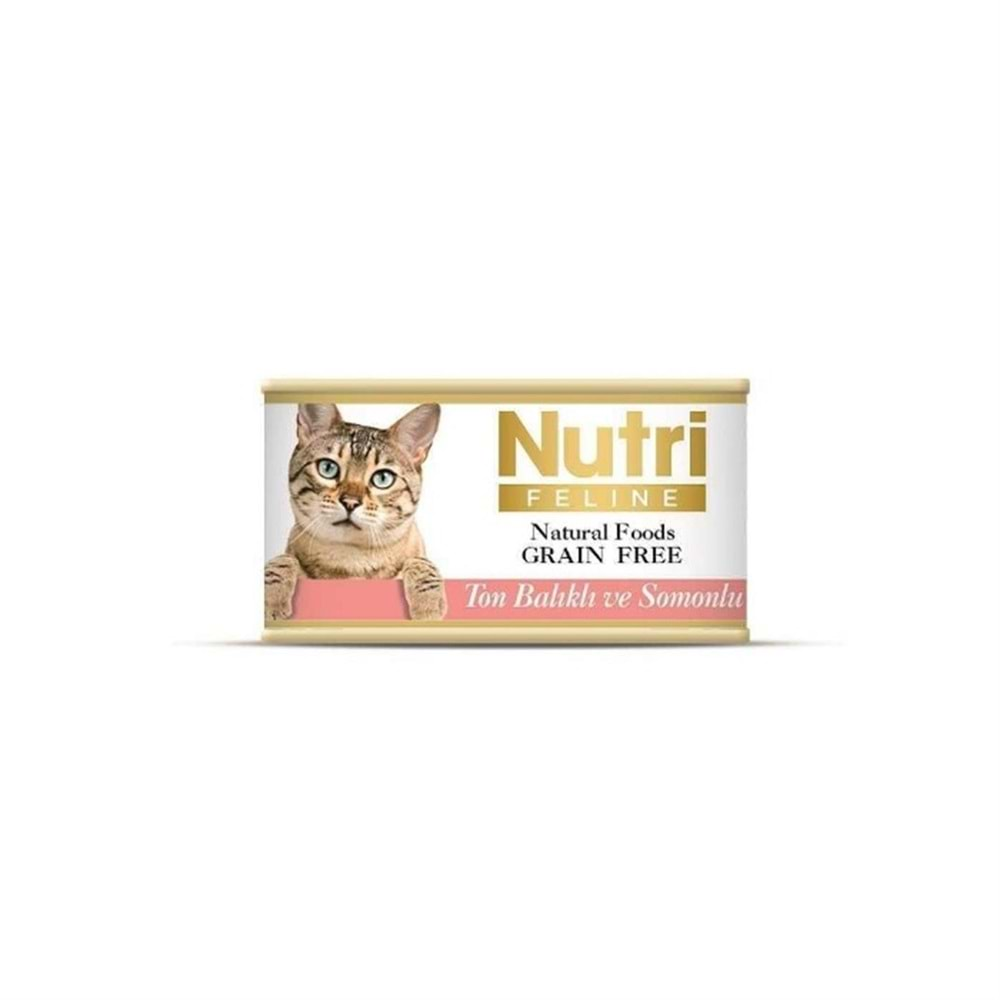 Nutri Feline Tahılsız Ton Balıklı Ve Somonlu Yetişkin Kedi Konservesi 85gr