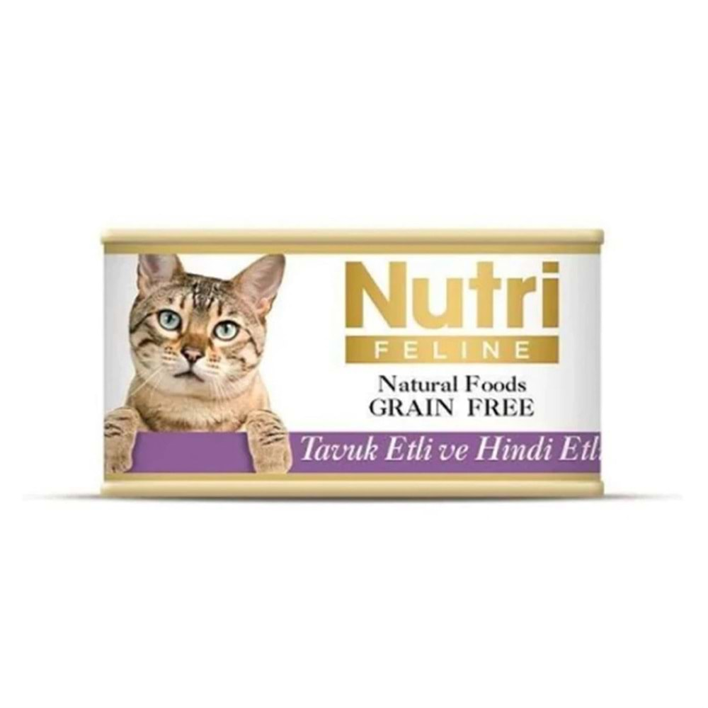 Nutri Feline Tavuk Etli ve Hindi Etli Yetişkin Kedi Konservesi 85gr