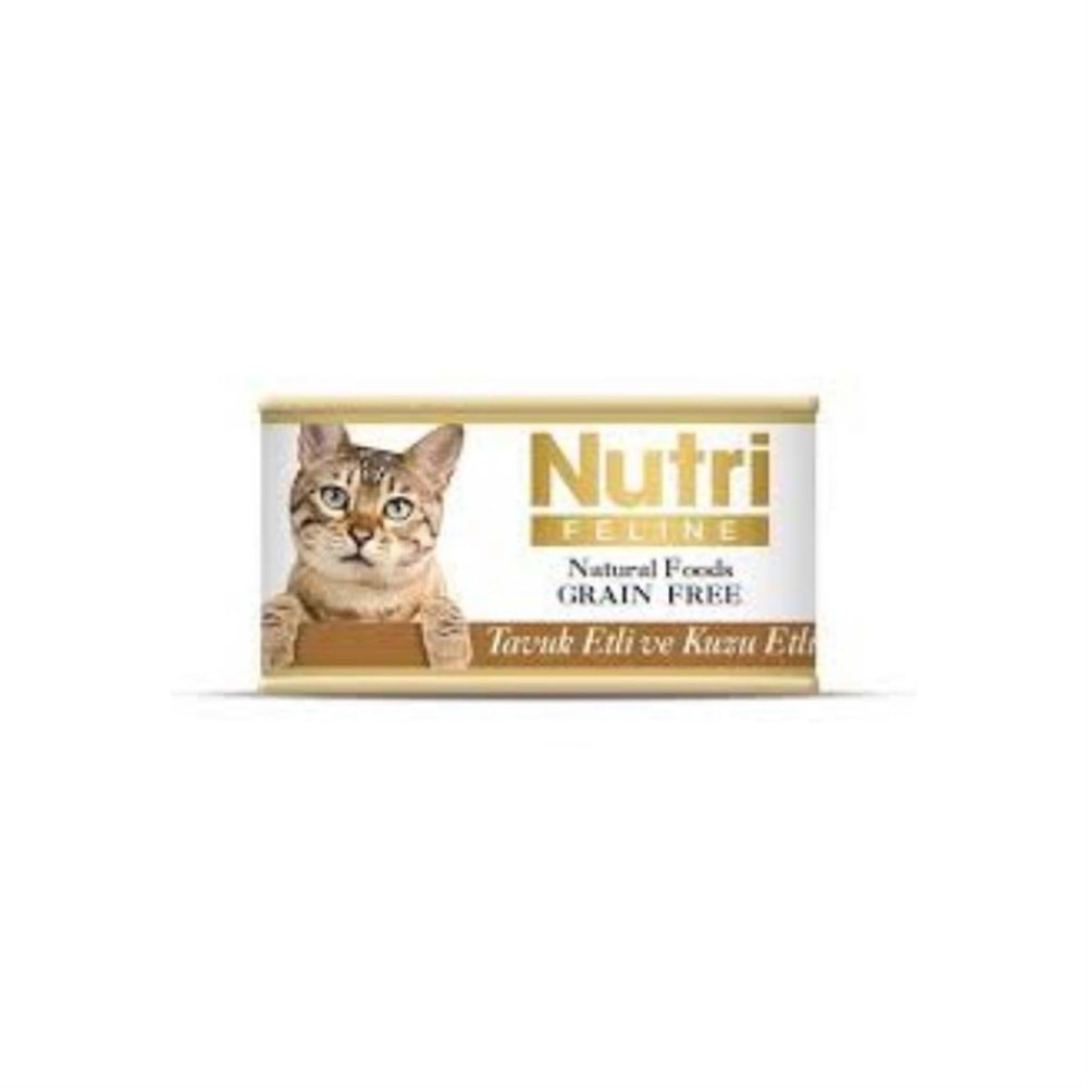 Nutri Feline Tahılsız Tavuk Etli Ve Kuzu Etli Yetişkin Kedi Konservesi 85gr