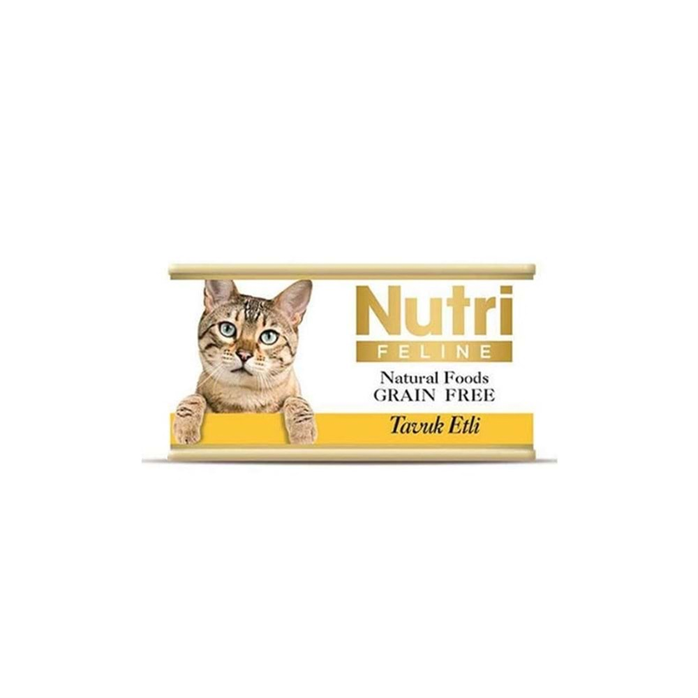 Nutri Feline Tahılsız Tavuk Etli Yetişkin Kedi Konservesi 85gr