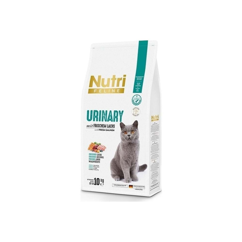 Nutri Urinary Böbrek Sağlığı Destekleyici Somonlu Düşük Tahıllı Yetişkin Kedi Maması 10 Kg