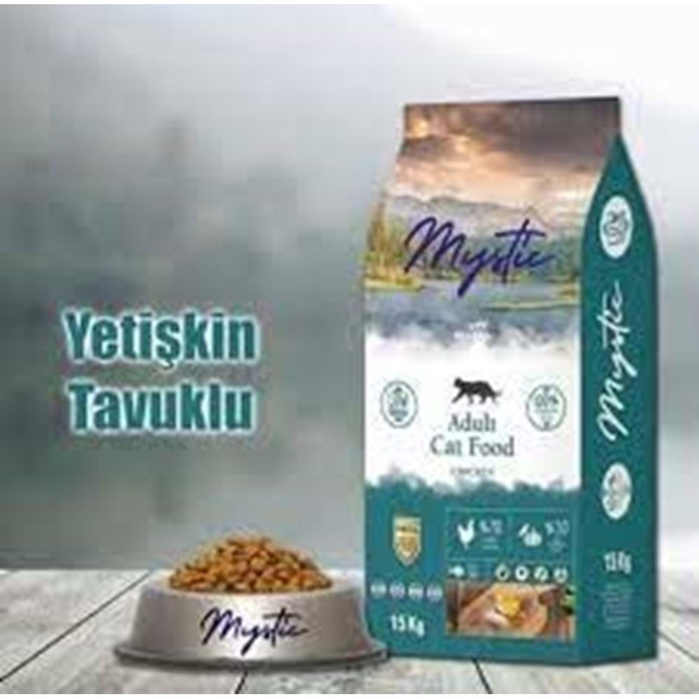 Mystick Düşük Tahıllı Yetişkin Kedi Maması Tavukl 15 kg