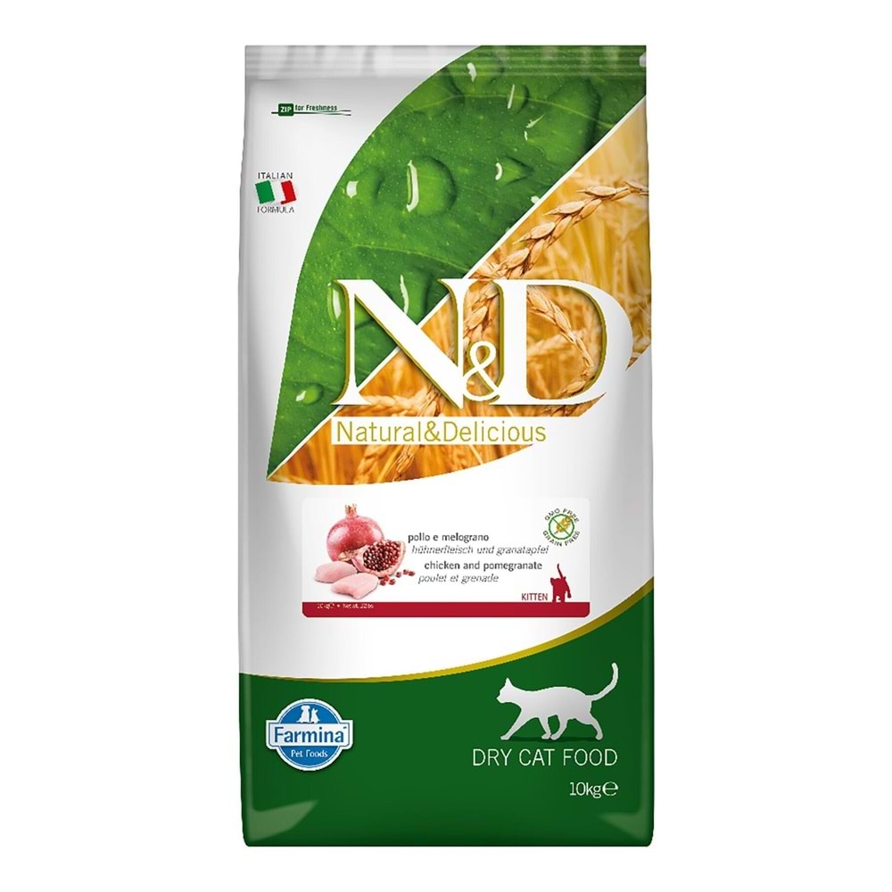 Tahılsız Kitten Tavuk Nar Yavru Kedi Maması 10 kg
