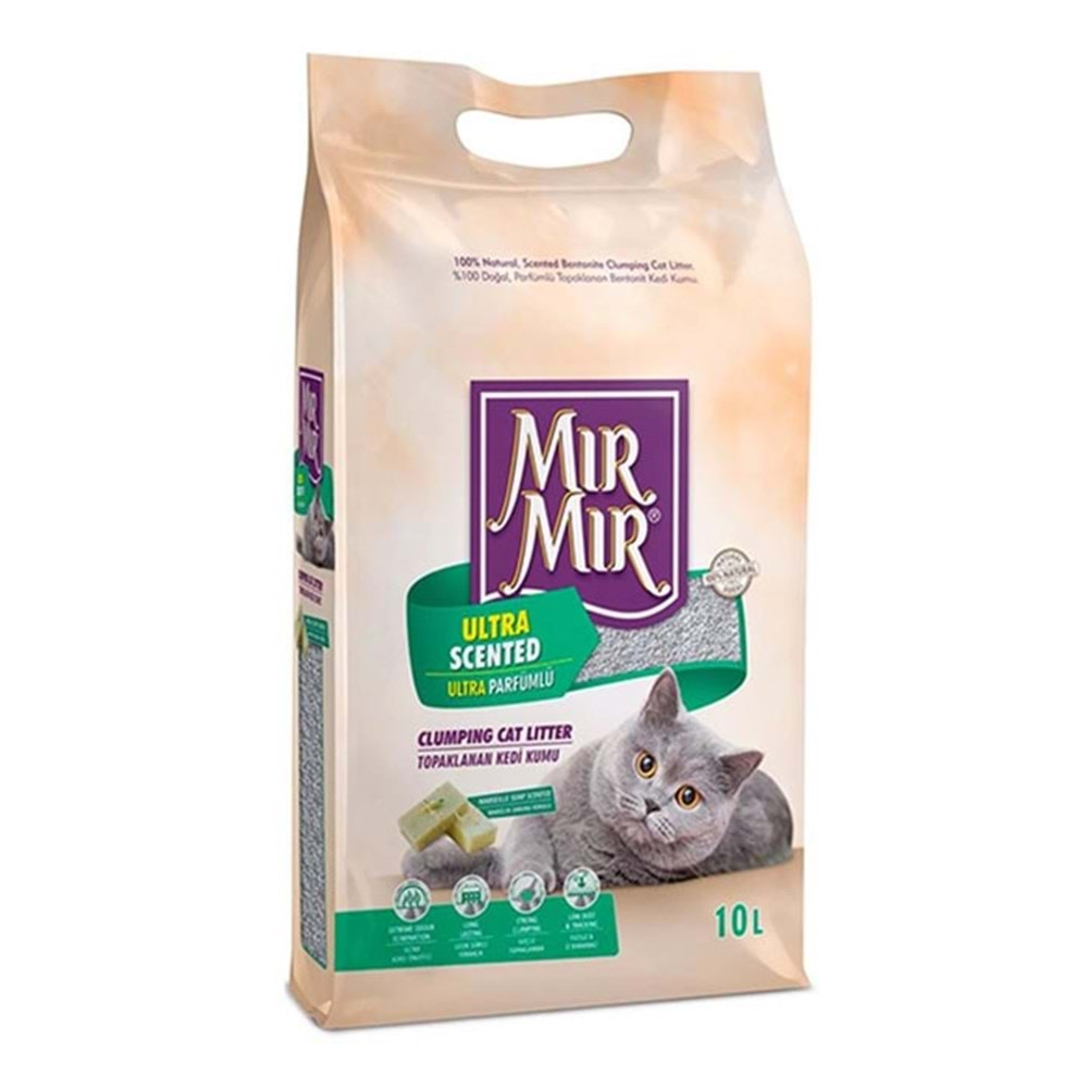 MIRMIR MARSİLYA SABUNLU KEDI KUMU 10 LT