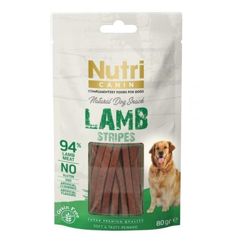 NUTRI CANIN LAMB STRIPES KÖPEK ÖDÜL 80 GR