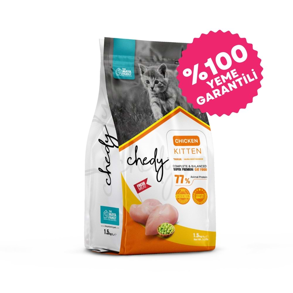 Chedy Süper Premium Tavuklu Yavru Kedi Maması 1.5 Kg