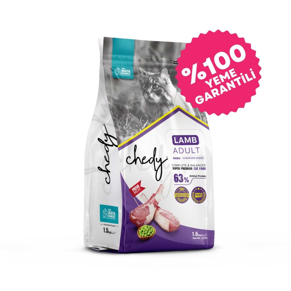 Chedy Super Premıum Kuzu Etli Yetişkin Kedi Maması 1,5 Kg