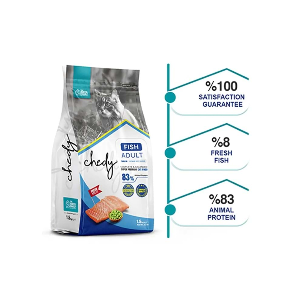 Chedy Super Premıum Balıklı Yetişkin Kedi Maması 1,5 Kg