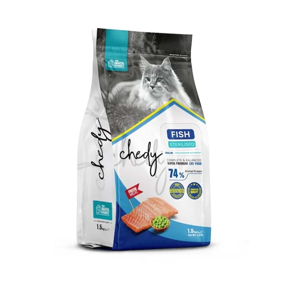 Chedy Super Premium Kısırlaştırılmış Balıklı Yetişkin Kedi Maması 5 Kg