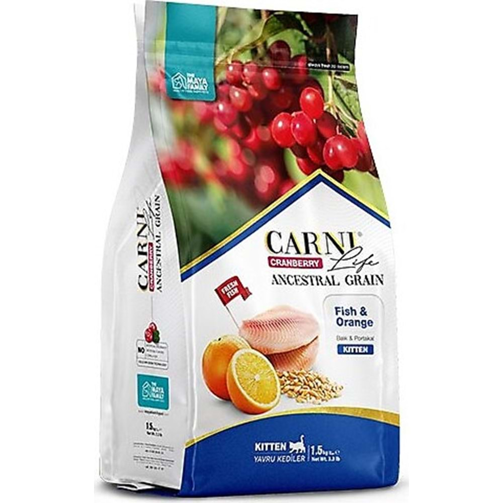 Carni Life Ancestral Grain Cranberry Fish Kitten 10 kg Yavru Kedi Maması