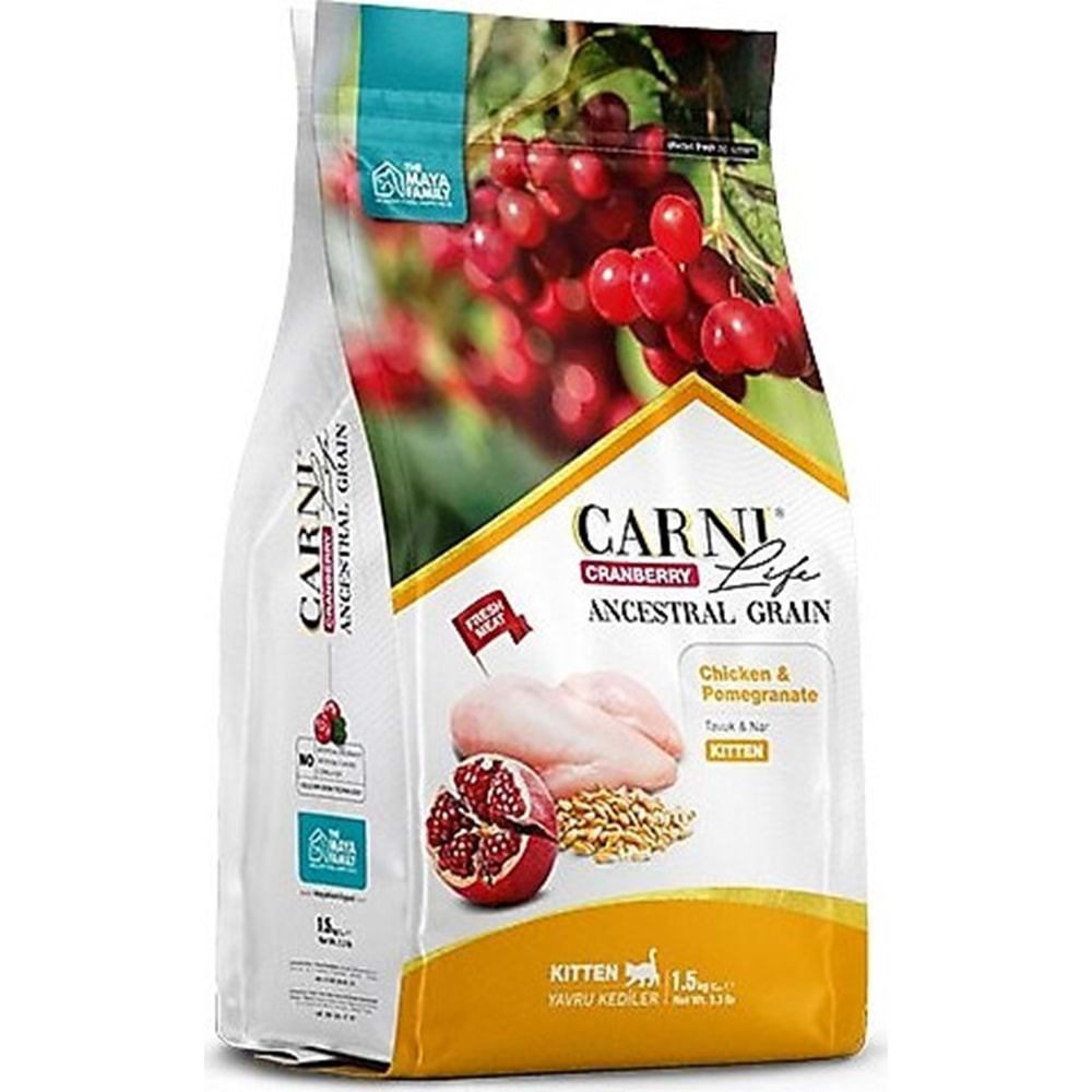 Carni Life Ancestral Grain Cranberry Kitten 10 kg Yavru Kedi Maması