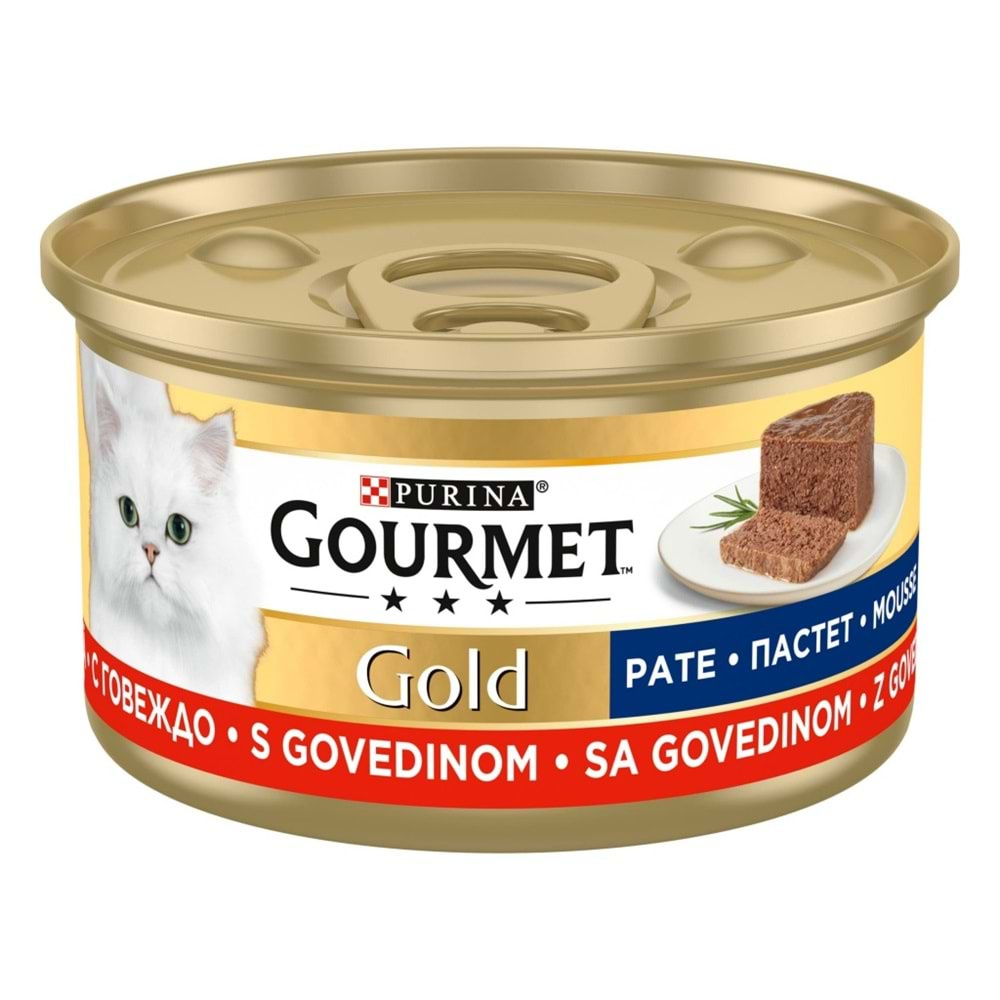 Gourmet Gold Kıyılmış Sığır Etli Kedi Konservesi 85 Gr