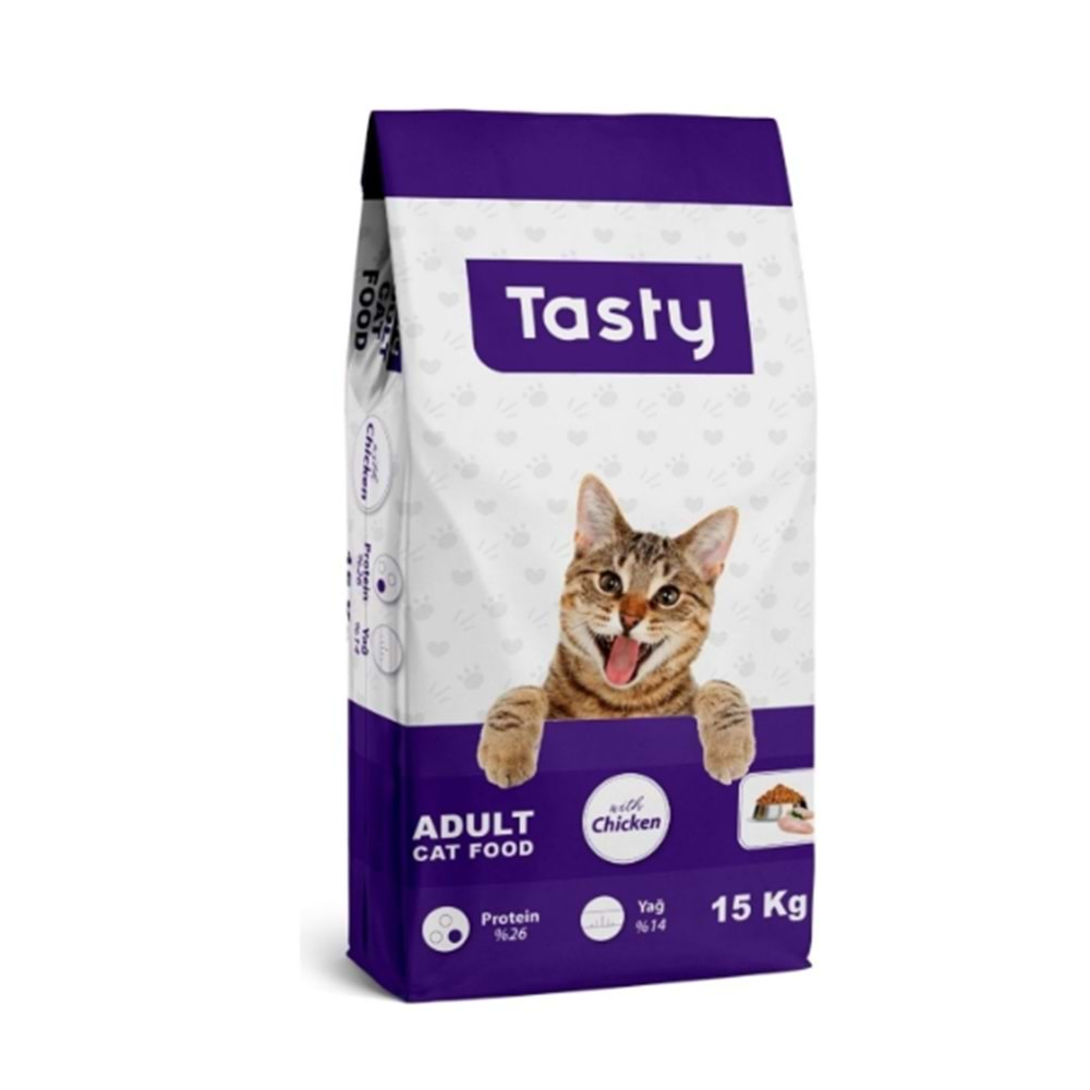 Tasty Yetişkin Tavuklu Kedi Maması 15 KG