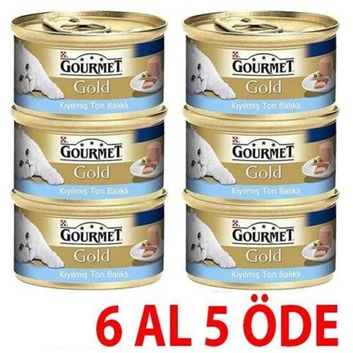 Gourmet Gold Kıyılmış Ton Balıklı 85 gr 6 Al 5 Öde