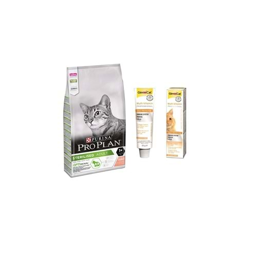 Somonlu Kısırlaştırılmış Kedi Maması 10 Kg Gimcat Multi Vitamin 20 gr